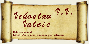 Vekoslav Valčić vizit kartica
